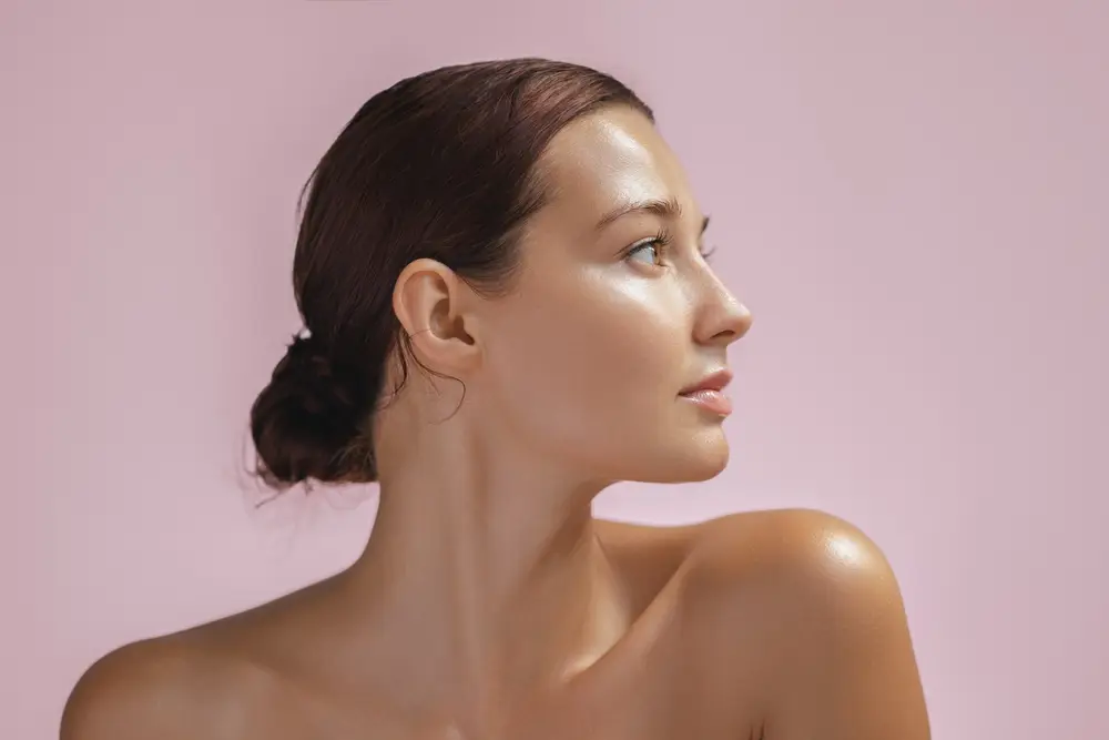 Beautiful, healthy, and glowing skin, indicative of results from professional dermaplaning