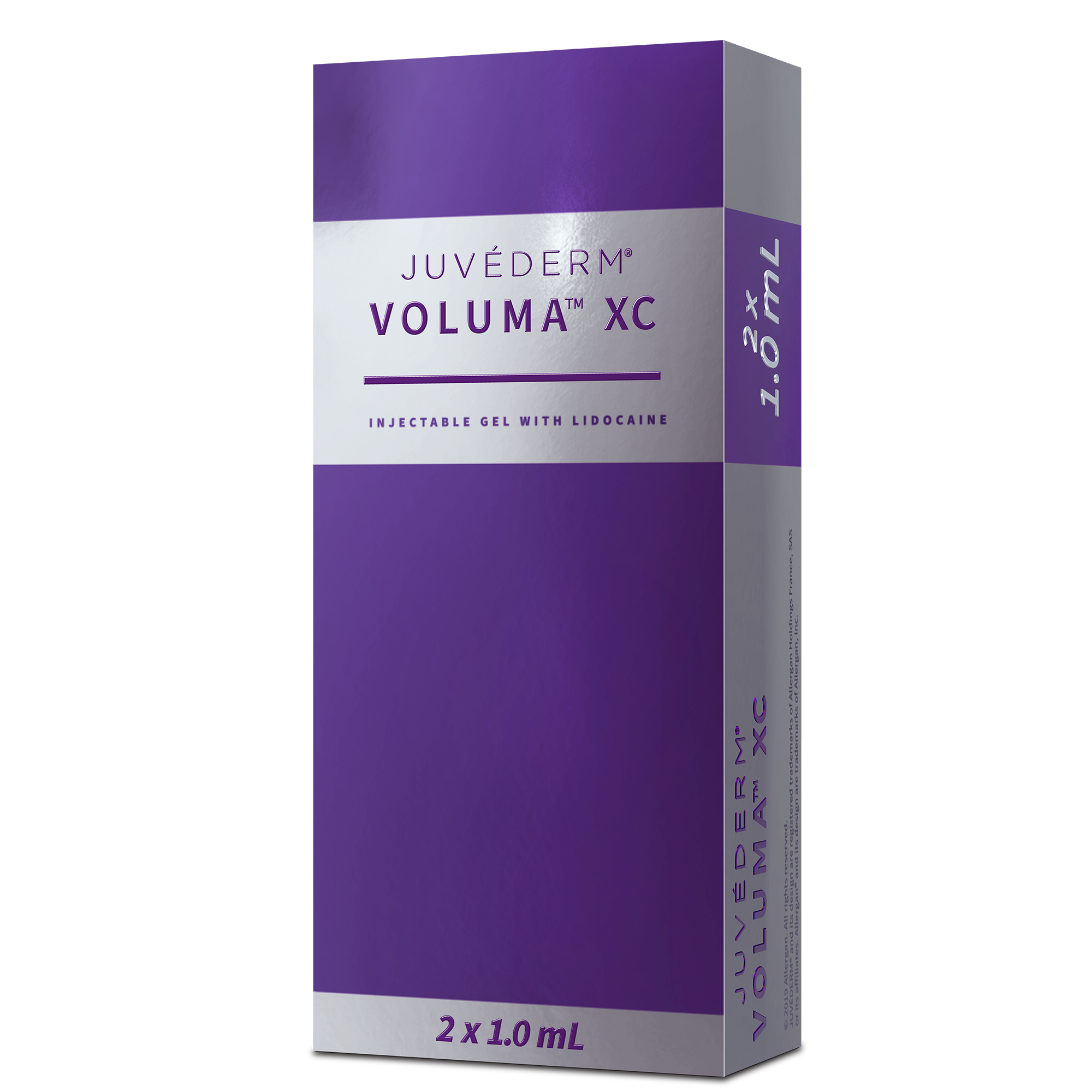 Juvéderm Voluma XC Filler - The Maxim Clinic Atlanta Juvéderm Voluma XC box, used for cheek and midface contouring by expert injectors in Norcross and Marietta, GA.