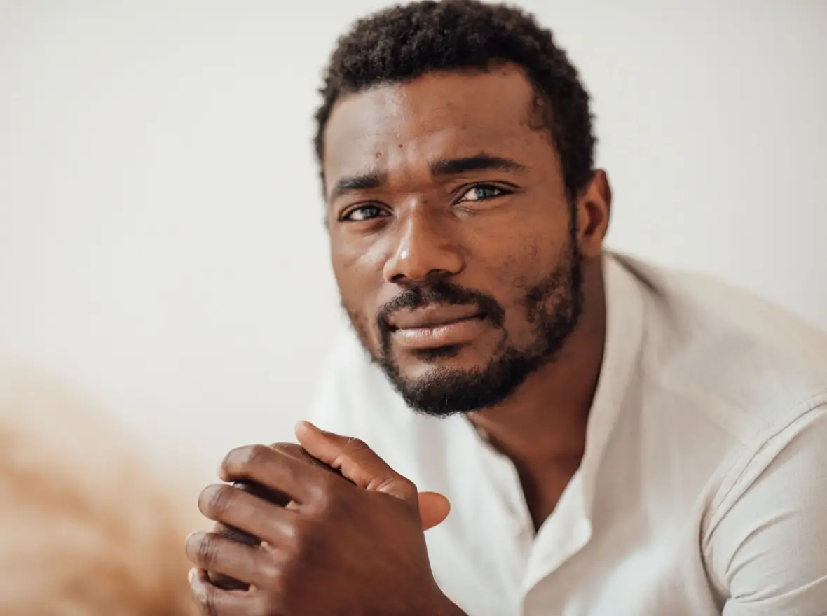 black Man representing advanced men’s wellness and aesthetic treatment at The Maxim Clinic in North Atlanta